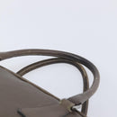 PRADA Boston Bag Leather Gray Silver Auth am12847-9