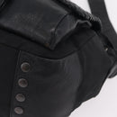 PRADA Studs Shoulder Bag Nylon Black Silver Auth am12849A-11
