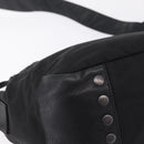 PRADA Studs Shoulder Bag Nylon Black Silver Auth am12849A-12