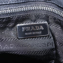 PRADA Studs Shoulder Bag Nylon Black Silver Auth am12849A-18