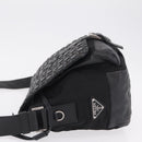 PRADA Studs Shoulder Bag Nylon Black Silver Auth am12849A-4
