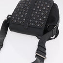 PRADA Studs Shoulder Bag Nylon Black Silver Auth am12849A-6