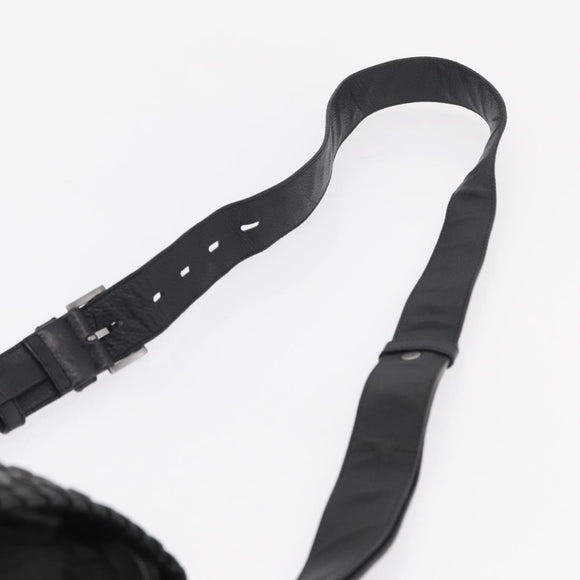 PRADA Studs Shoulder Bag Nylon Black Silver Auth am12849A