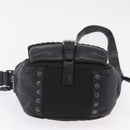 PRADA Studs Shoulder Bag Nylon Black Silver Auth am12849A-9