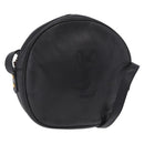 Saint Laurent Shoulder Bag Leather Black Gold Tone Auth am12852A-1
