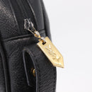 Saint Laurent Shoulder Bag Leather Black Gold Tone Auth am12852A-10