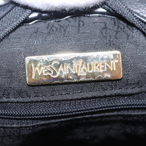Saint Laurent Shoulder Bag Leather Black Gold Tone Auth am12852A