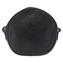 Saint Laurent Shoulder Bag Leather Black Gold Tone Auth am12852A-13