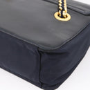 PRADA Chain Shoulder Bag Leather Black Gold Tone B4099 Auth am12853V-15