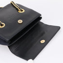 PRADA Chain Shoulder Bag Leather Black Gold Tone B4099 Auth am12853V-18