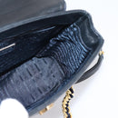 PRADA Chain Shoulder Bag Leather Black Gold Tone B4099 Auth am12853V-20