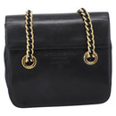 PRADA Chain Shoulder Bag Leather Black Gold Tone B4099 Auth am12853V-13