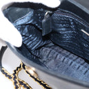PRADA Chain Shoulder Bag Leather Black Gold Tone B4099 Auth am12853V-21
