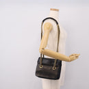 PRADA Chain Shoulder Bag Leather Black Gold Tone B4099 Auth am12853V-24