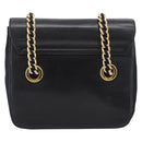 PRADA Chain Shoulder Bag Leather Black Gold Tone B4099 Auth am12853V-2