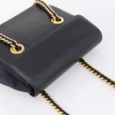 PRADA Chain Shoulder Bag Leather Black Gold Tone B4099 Auth am12853V-6