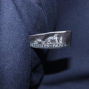 HERMES Fourre Tout MM Hand Bag Canvas Navy Silver Auth am12875V-20