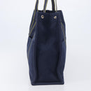 HERMES Fourre Tout MM Hand Bag Canvas Navy Silver Auth am12875V-4