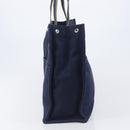 HERMES Fourre Tout MM Hand Bag Canvas Navy Silver Auth am12875V-5