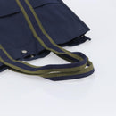 HERMES Fourre Tout MM Hand Bag Canvas Navy Silver Auth am12875V-7