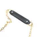 Tory Burch Chain Shoulder Bag Leather Black Gold Tone Auth am12876A-10