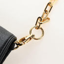 Tory Burch Chain Shoulder Bag Leather Black Gold Tone Auth am12876A-11