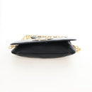 Tory Burch Chain Shoulder Bag Leather Black Gold Tone Auth am12876A-12