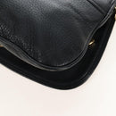 Tory Burch Chain Shoulder Bag Leather Black Gold Tone Auth am12876A-16
