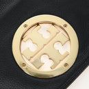 Tory Burch Chain Shoulder Bag Leather Black Gold Tone Auth am12876A-19
