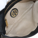 Tory Burch Chain Shoulder Bag Leather Black Gold Tone Auth am12876A-24