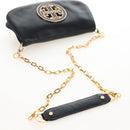Tory Burch Chain Shoulder Bag Leather Black Gold Tone Auth am12876A-7