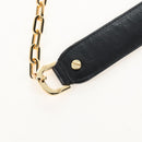 Tory Burch Chain Shoulder Bag Leather Black Gold Tone Auth am12876A-9