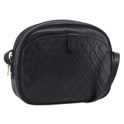 Default Title Saint Laurent Shoulder Bag Leather Black Gold Auth am12880V