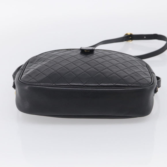 Saint Laurent Shoulder Bag Leather Black Gold Auth am12880V