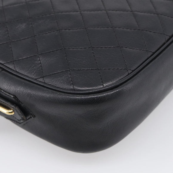 Saint Laurent Shoulder Bag Leather Black Gold Auth am12880V