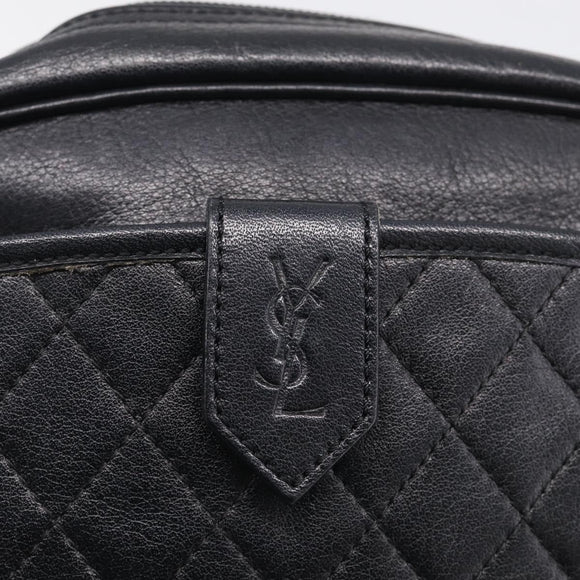 Saint Laurent Shoulder Bag Leather Black Gold Auth am12880V