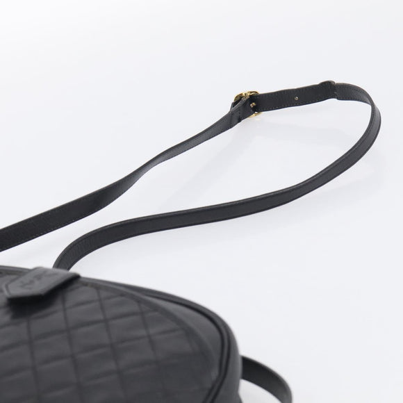 Saint Laurent Shoulder Bag Leather Black Gold Auth am12880V