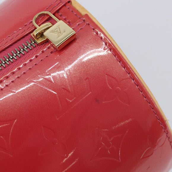 LOUIS VUITTON Monogram Vernis Bedford Bag Fuchsia Pink M91255 LV Auth am12882V