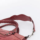 Balenciaga The First Hand Bag Leather 2way Red 103208 Auth am12886V-11