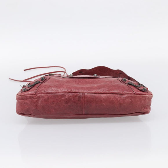 Balenciaga The First Hand Bag Leather 2way Red 103208 Auth am12886V