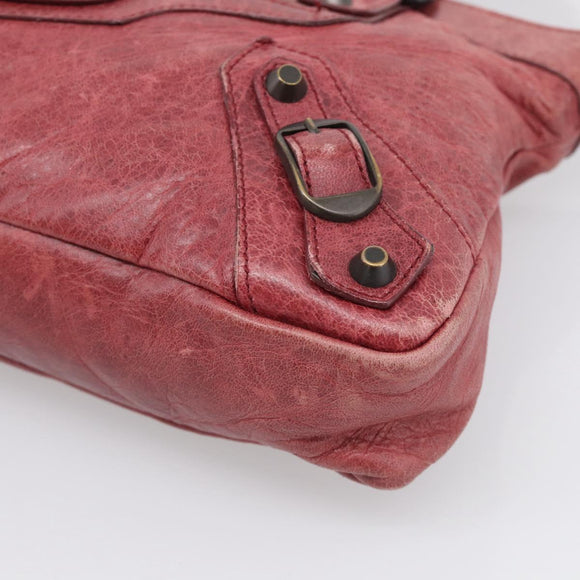Balenciaga The First Hand Bag Leather 2way Red 103208 Auth am12886V