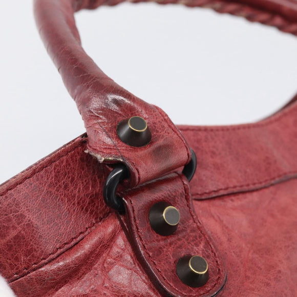 Balenciaga The First Hand Bag Leather 2way Red 103208 Auth am12886V