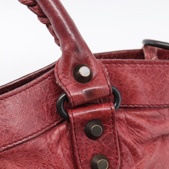 Balenciaga The First Hand Bag Leather 2way Red 103208 Auth am12886V