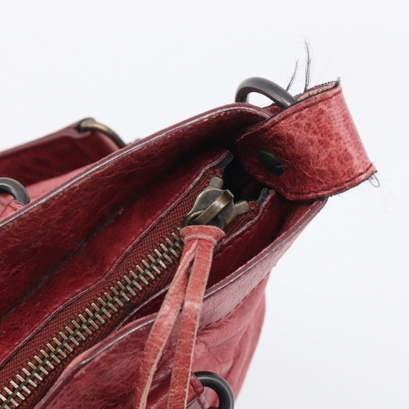 Balenciaga The First Hand Bag Leather 2way Red 103208 Auth am12886V