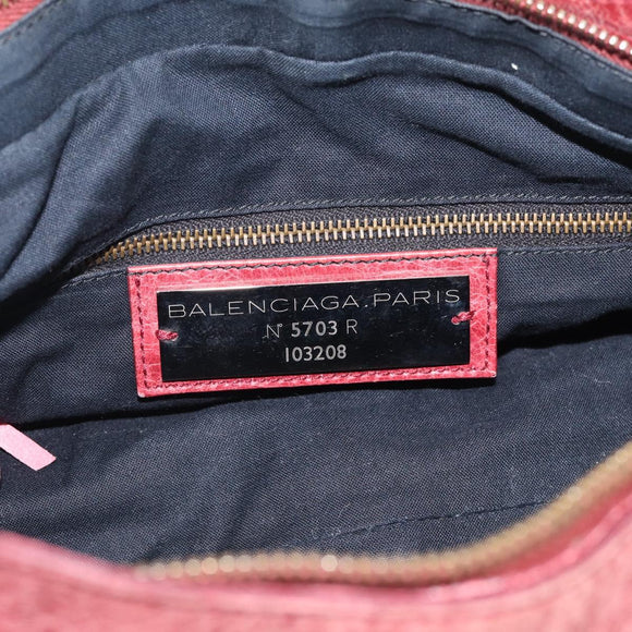 Balenciaga The First Hand Bag Leather 2way Red 103208 Auth am12886V