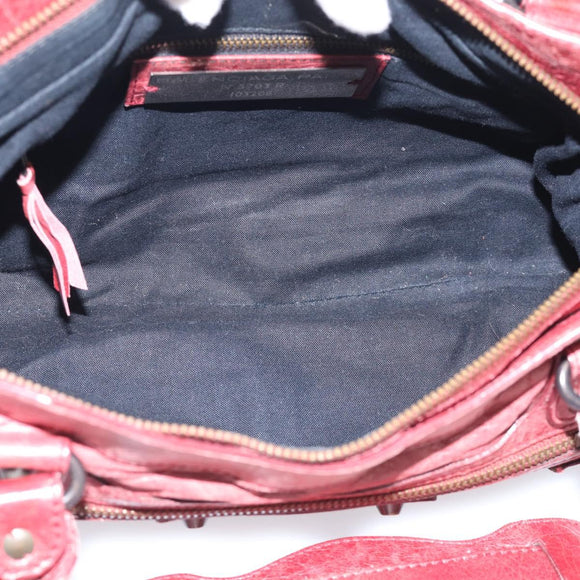 Balenciaga The First Hand Bag Leather 2way Red 103208 Auth am12886V