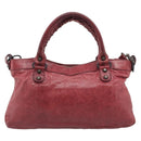 Balenciaga The First Hand Bag Leather 2way Red 103208 Auth am12886V-3