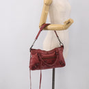 Balenciaga The First Hand Bag Leather 2way Red 103208 Auth am12886V-30