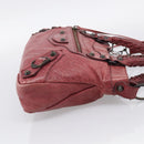 Balenciaga The First Hand Bag Leather 2way Red 103208 Auth am12886V-5