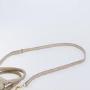 Miu Miu Hand Bag Leather 2way Beige Gold Auth am12892A-10